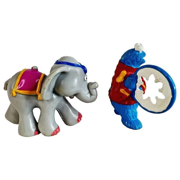 Vintage 1993 Sesame Street Circus Cookie Monster Big Bird Ernie Elephant Figures - Picture 7 of 12